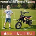 thumbnail image 3 of Wisairt 36V Kids Electric Dirt Bike, 15.5 mph High-Speed Electric Motorcycle Ride on Dirt Bike for Kids Aged 5-10, 133 lbs Max Load, 10-mile Range, Waterproof Seat, Twist Grip Throttle, Red & Gold, 3 of 9