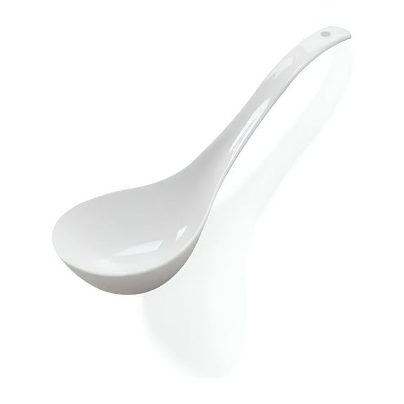 ACDANC Ceramic Soup Ladle Spoon Bone China Big Ladle Spoon,Deep Porcelain Spoon Flatware Asian Soup Tureen Spoon 9"