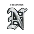 thumbnail image 1 of Gothic Letters Embroidery Iron On Patches Color Optional Alphabet Appliques For Clothing Decor, 1 of 6