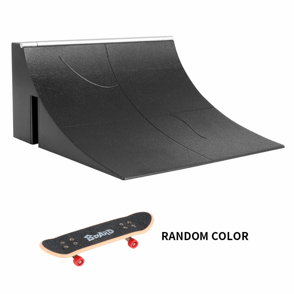 Children Finger Skate Toy Ramp Set Tech Practice Deck Interior Sport
