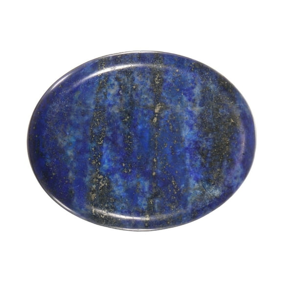 Uxcell Thumb Worry Stone for Anxiety, Natural Oval Crystal Stone, Polished Gemstone Hand Carved Pocket Rock Anxiety Crystals for Women Stress Gifts Meditation, Dark Blue