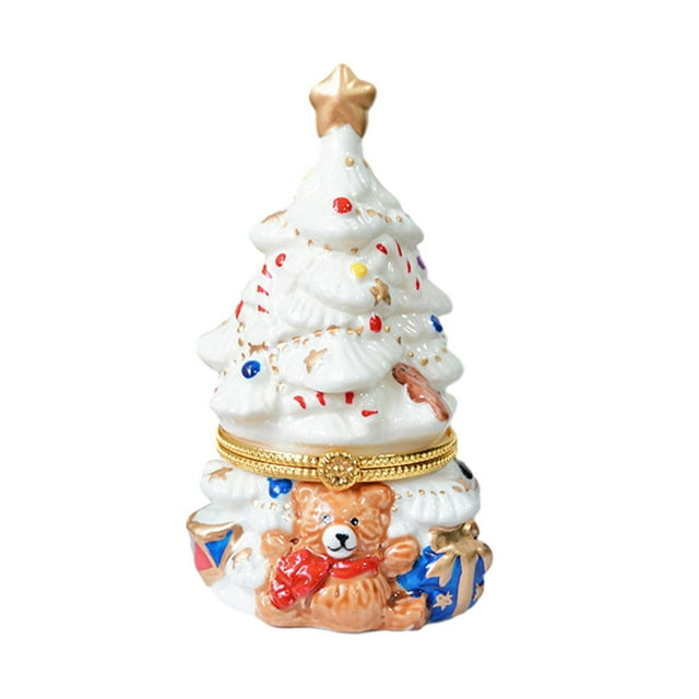 Joyero de de Navidad para mujer, joyero, decoración de escritorio, soporte organizador, exhibición para pendientes, joyería corporal, cumpleaños