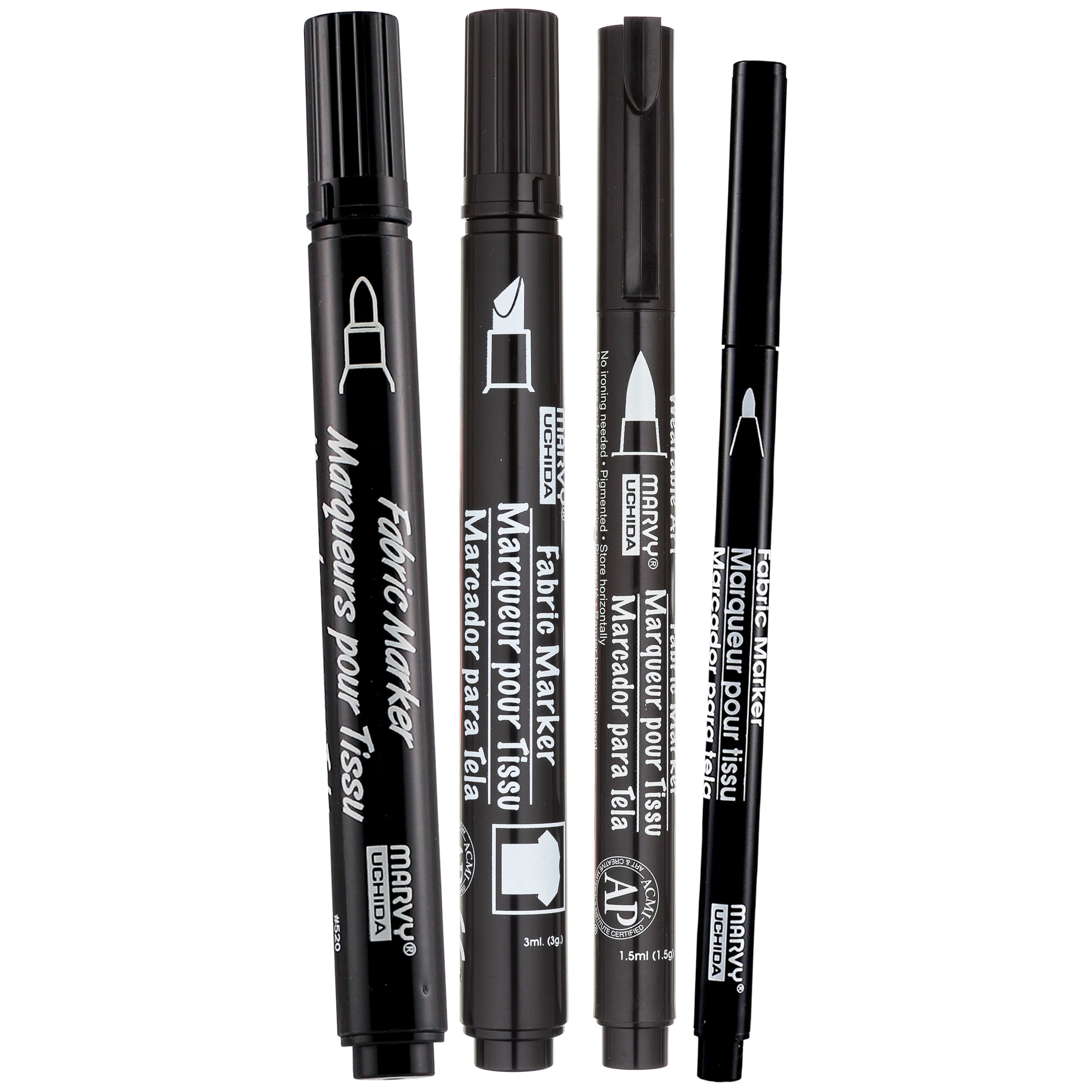 Marvy Uchida Black Ultra Soft Brush Tip Fabric Marker