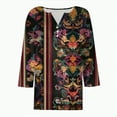 thumbnail image 5 of Womens 3/4 Sleeve Tops with Buttons V-Neck Summer Outfits Casual Blouses Shirts Beach Vacation Fall Clothes 2025, 5 of 5