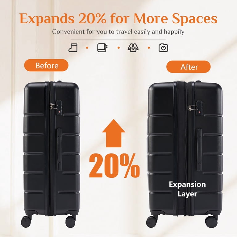 CONCETTA 24" Expandable Checked Luggage, Black photo 3