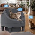 thumbnail image 4 of Self Cleaning Litter Box, Automatic Cat Litter Box-APP Control, Open-Design Electric Litter Box, Safety Anti-Pinch, Odor-Free Waste Disposal Includes Trash Bags, Suitable for Multiple Cats, Grey, 4 of 8