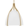 thumbnail image 2 of Hunter - Arcelia 1-light Alturas Gold, Medium Size Pendant Light, Dimmable, Modern Style, Bell Shaped, for Bedrooms, Kitchens, Dining, Living Rooms - 48118, 2 of 8