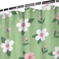 thumbnail image 3 of Pioneer Flower Floral Print Pattern Shower Curtain 84"x72", Bathroom Decorative Shower Curtain Set with 12 Hooks, Waterproof Washable, 3 of 6