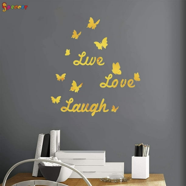 Spencer Live Love Laugh E, Live Laugh Love Mirror Wall Words