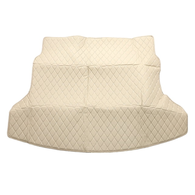 Alfombrilla de maletero trasero Unique Bargains para Honda CRV 2012-2016, XPE, cuero de microfibra, beige, cara plana, patrón de diamante 3D