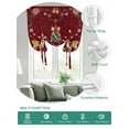 thumbnail image 2 of Christmas Reindeer Tie Up Curtains for Windows 45 Inch Length Balloon Curtains Kitchen Adjustable Balloon Window Shade Xmas Elk Pine Tree Red Poinsettia Floral Tie Up Bathroom Curtain Window 52"x45", 2 of 6