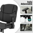 thumbnail image 6 of Okeysen Drafting Chair Standing Desk Chair, 500 LBS Leather Big and Tall Office Chair with Adjustable Armrests & Foot Ring, Modern Tall Desk Chair with Mid Back, Swivel Rolling Drafting Stool., 6 of 8