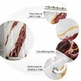 thumbnail image 5 of 60x72 Inch Shower Curtains for Bathroom Marble Red Fabric Bath Curtain Decor Gold Foil Ceramic Style Cracks Scratches Waterproof Restroom Curtains Shower Set Accessories with 12 Hooks 60 Inch, 5 of 6