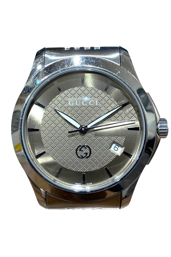 Pre-Owned Gucci G-Timeless watch, total weight 96.4g, stainless steel, quartz movement, light...