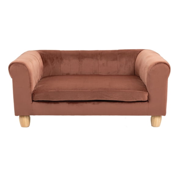 Critter Sitters 33-in Faux Suede Durable Washable Pet Bed for Small & Medium Sized Cats & Dogs in Brown, CSPETBED11-BRWN