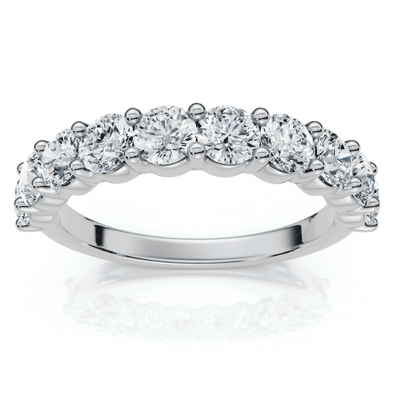 Pompeii 1ct TW Half Eternity Round Diamond Wedding Band 14k Gold or Platinum Lab Grown