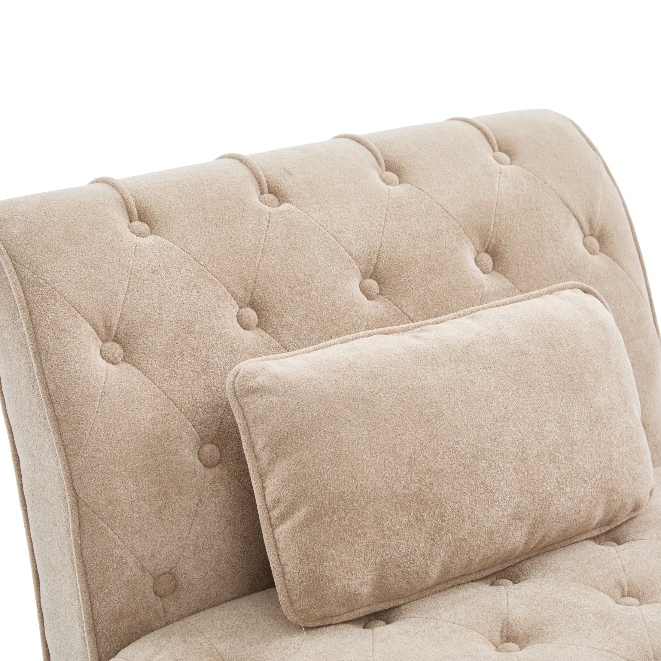 Christopher Knight Home 54.5" Modern Classic Velvet Chaise Lounge Chair with Birch Wood Legs, Camel