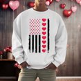 thumbnail image 2 of Valentine's Day Sweatshirt for Men Long Sleeve Crew Neck Casual Love Heart Print Lightweight Clothes, 2 of 4