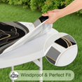 thumbnail image 5 of Black White Marble Gold Line Pattern Round Fitted Tablecloth with Elastic Edge,Dining Table Cover Waterproof,Outdoor Round Tablecloth for Camping,Dining,Indoor and Outdoor, 5 of 7