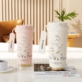 thumbnail image 4 of Taza térmica de flores para mujer de 500ML, taza de café de acero inoxidable 316 para viaje, termo a prueba de fugas, botella de agua, taza de té y café, frasco de vacío, 4 of 5