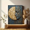 thumbnail image 6 of UXIEQU 12x16 Inch 2D Flat Sun Moon Cracked Texture Wall Art Celestial Rustic Spiritual Boho Home Decor, 6 of 8