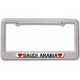 thumbnail image 1 of Saudi Arabia Love with Hearts License Plate Tag Frame, Multiple Colors, 1 of 1