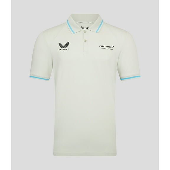 McLaren F1 Official Team Active Dual Brand Fanwear White/Black/Light Grey/Aquarius Polo Shirt