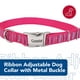 thumbnail image 2 of Collar para perro con cinta costera y rayas de flamencos rosas ajustables, 2 of 7