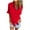Womens Tops Short Sleeve-Red, variant on Homenesgenics Womens Tops under $5 Women's Solid Color Five Quarter Sleeve Lapel Button Cardigan Short Sleeved Tops White XL