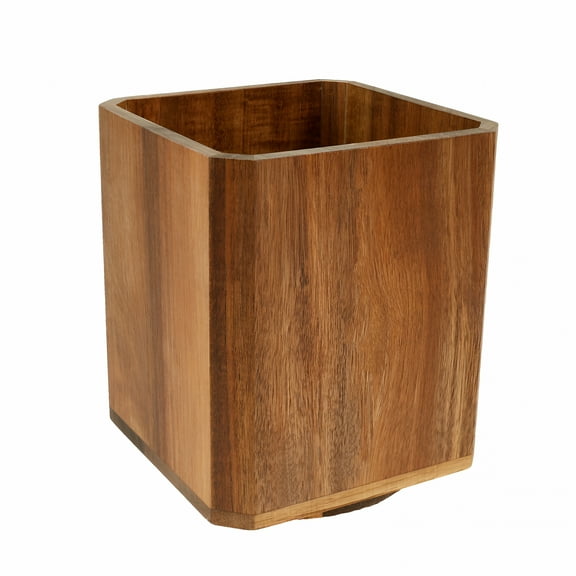 ACDANC Acacia Wood Utensil Holder,360° Rotating Large Cooking Utensil Organizer,Kitchen Tool Storage for Countertop,Spoon Spatula Holder for Kitchen Counter,Farmhouse Kitchen Decor