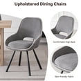 thumbnail image 5 of Swivel Dining Chairs Set of 2, Modern Upholstered Fabric Kitchen Chair with Thicken Cushions, Soft Accent Side Chair for Living Room, Bedroom, Restaurant, Gray, 5 of 7
