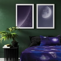 REGALWOVEN Soft Polyester Galaxy Bed Sheets Bedding Set Twin Purple, 3-Piece