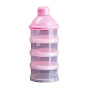 Walbest Baby Milk Powder Formula Dispenser, Non-Spill Smart Stackable Baby Feeding Travel Storage Container, BPA Free, 4 Compartments, 1 Pack