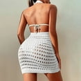 thumbnail image 6 of Sngxgn Womens Crochet Coverup Swimsuit Beach Dress Pool Cover ups Bathing Suit(White,L), 6 of 9