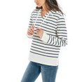 thumbnail image 2 of Nautica Women's Striped Hoodie (Blue White, Small), 2 of 3