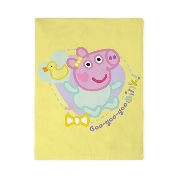 CafePress - Peppa Pig: Goo Goo Goo Oink! - Twin Duvet Cover, Printed Comforter Cover