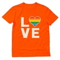 thumbnail image 1 of LGBTQ Pride Men's T-Shirt - Rainbow Heart Love Design - Gay Rights Support - Pride Parade Wear - LGBTQ Gifts - Gay Purride Equality Apparel - Love is Love Rainbow Heart O Shirt, 1 of 5