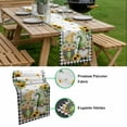 thumbnail image 5 of Sunflower Gnomes Table Runner - 60 Inch Long, Kitchen Dining Table Runner Dresser Scarves, Spring Farmhouse Country Daisy Leaf Plaid Farmhouse Decor for Coffee Tables Wedding Party Banquet, 5 of 8