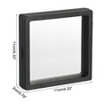 thumbnail image 2 of Floating Thin Film Display Box, ABS Frame Case 11cm x 11cm x 2cm Black Pack of 6, 2 of 5