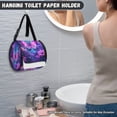 thumbnail image 4 of ZIATUBLE Galaxy Butterfly Camping Paper Storage Bag Floral Paper Towel Dispenser Easy to Clean Paper Towel Holder with Smooth Zipper Paper Towel Storage Organizer Home Decor, 4 of 7