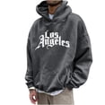 thumbnail image 2 of Lilgiuy Men's Hoodie Letter Printed Pullover Long-sleeved Top Hooded Sweatshirts for Photoshoot, 2 of 5