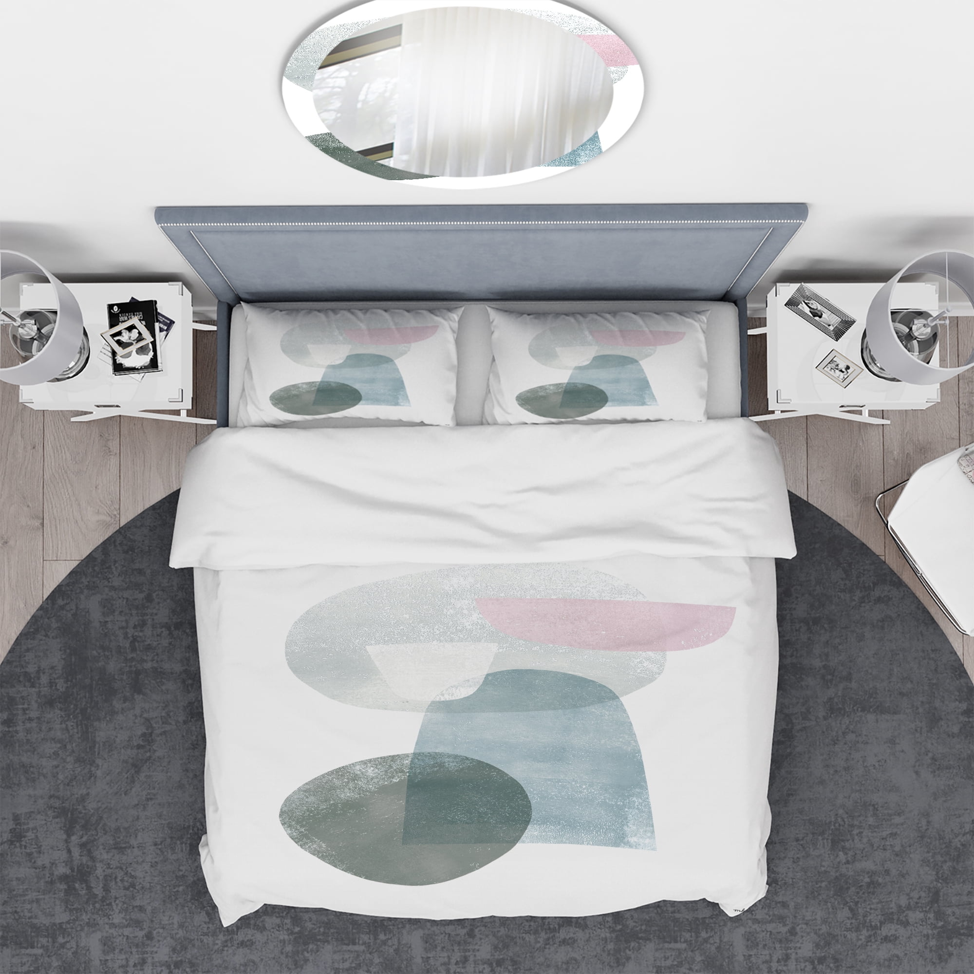 Designart 'Distressed Dream III' Geometric Duvet Cover Set