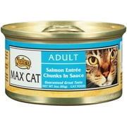 Nutro Max Cat Adult Salmon Entree Chunks In Sauce Canned Cat Food 3 Ounces (Pack Of 24)