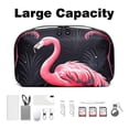 thumbnail image 3 of Flamingo Digital Storage Bag Pouch, Hard Drive Bag, Laptop Cord Organizer, Cable Organizer, Oxford Fabric Waterproof Electronics Travel Case - 5.9x9.44x3.14 in., 3 of 6