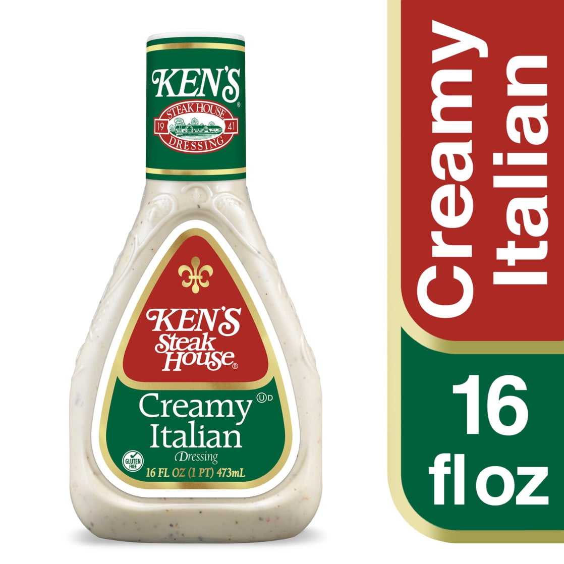 (3 pack) Ken's Steak House® Creamy Italian Salad Dressing 16 fl oz