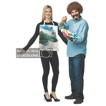 Bob Ross Kit & Wearable Painting Couples Halloween Costume