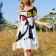 thumbnail image 5 of Vestido de manga corta Mirò Falda de verano vestidos cortos Vestido atrevido, 5 of 8