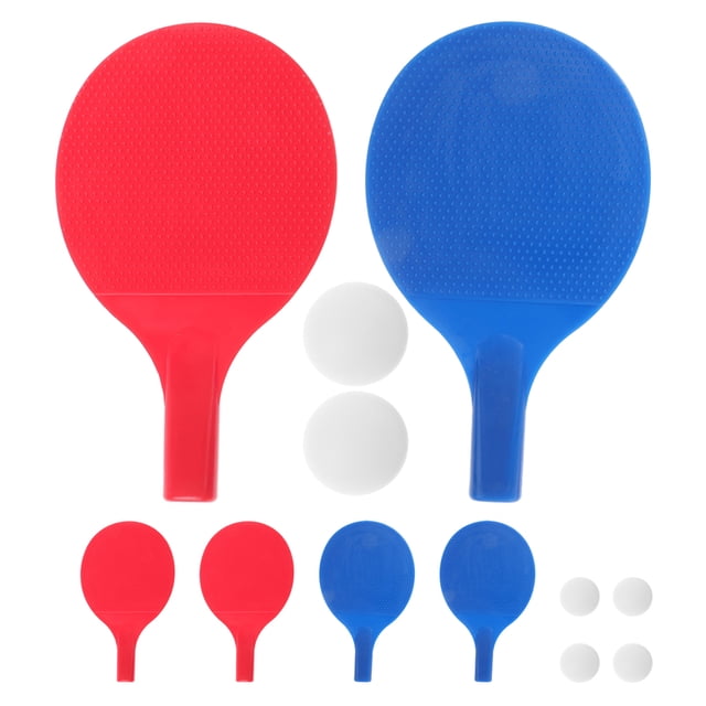 Juego de 3 juegos de paletas y pelotas, fáciles de agarrar y usar, paletas de tenis de mesa, juego de tenis de mesa liviano para niños y jóvenes jugadores para practicar y jugar