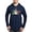 Navy, variant on - Christmas Penguin Joy 2 - Mens Hooded Shirt