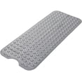 thumbnail image 1 of Alfombra de baño antideslizante para bañera, antimoho, súper larga, antibacteriana, lavable a máquina, muy adecuada para la familia (gris), 1 of 5